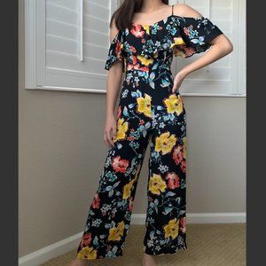 Floral Wide-leg Jumpsuit